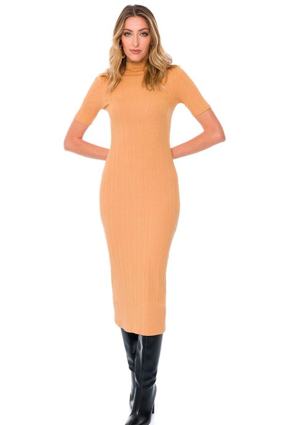 Doce Trama - Vestido Feminino Marrom