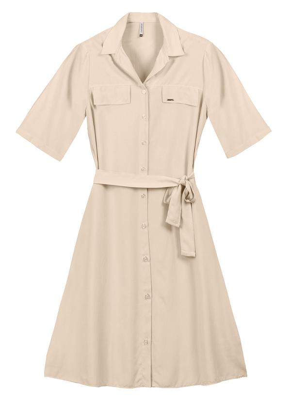 Marialícia - Vestido Feminino Sofisticado Bege  5