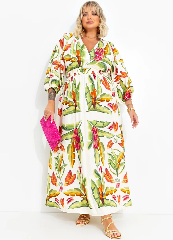 Farm - Vestido Lenço Folhagem de Verão Verde 6