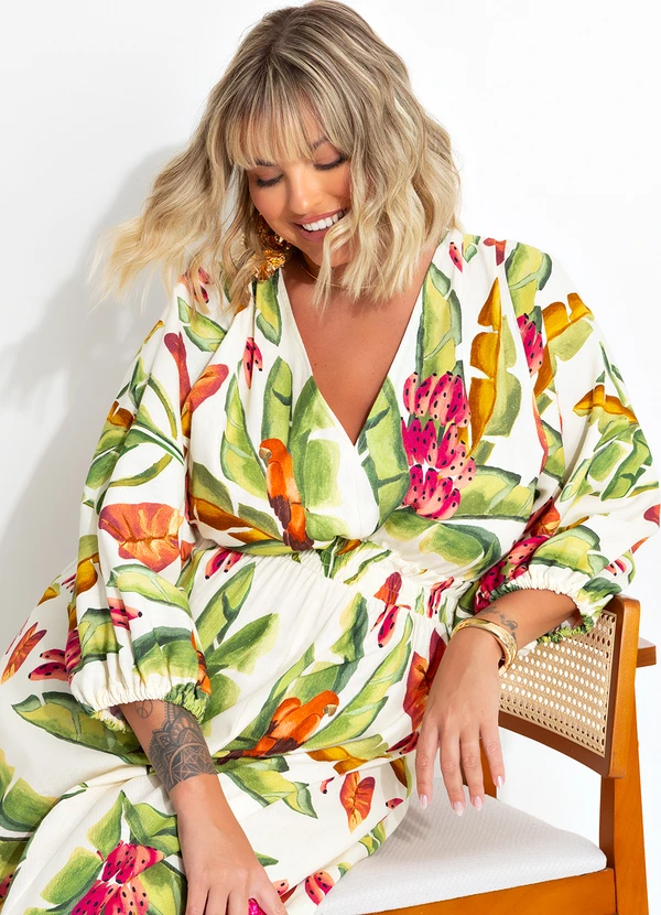 Farm - Vestido Lenço Folhagem de Verão Verde 9