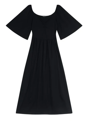 Essendi - Vestido Midi Feminino em Cotton Preto - ESSENDI