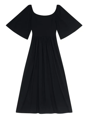 Essendi - Vestido Midi Feminino em Cotton Preto - ESSENDI