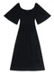 Essendi - Vestido Midi Feminino em Cotton Preto - variação: Preto