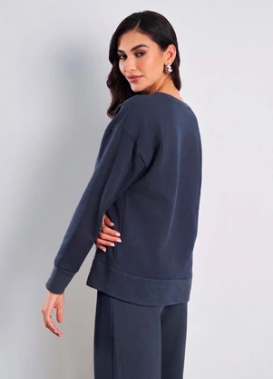 Meu Jeans - Blusa Comfy Moletom Peluciado Chumbo - MEU JEANS