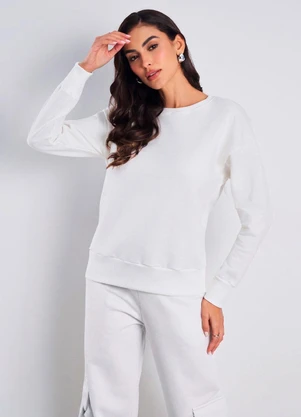 Meu Jeans - Blusa Comfy Moletom Peluciado Off White - MEU JEANS