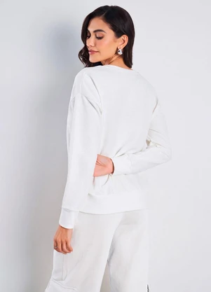 Meu Jeans - Blusa Comfy Moletom Peluciado Off White - MEU JEANS