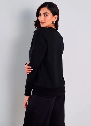 Meu Jeans - Blusa Comfy Moletom Peluciado Preto - MEU JEANS
