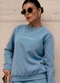 Hiatto Confecção - Blusa de Moletom Feminino La Vita Semplice Off - variação: Azul