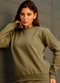 Hiatto Confecção - Blusa de Moletom Peluciado Fem Verde Oliva - variação: Verde