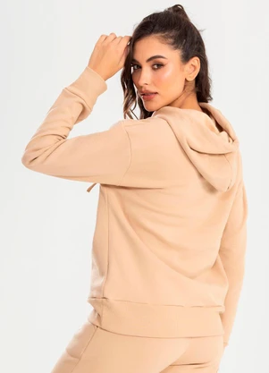 Meu Jeans - Blusa Moletom Oversized Kally Cappuccino - MEU JEANS