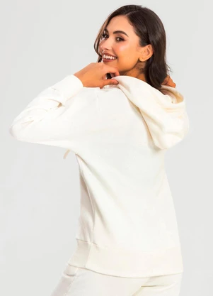 Meu Jeans - Blusa Moletom Oversized Kally Off White - MEU JEANS