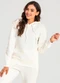 Meu Jeans - Blusa Moletom Oversized Kally Cappuccino - variação: Off White
