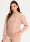 Meu Jeans - Blusa Moletom Oversized Kally Cappuccino - variação: Terra