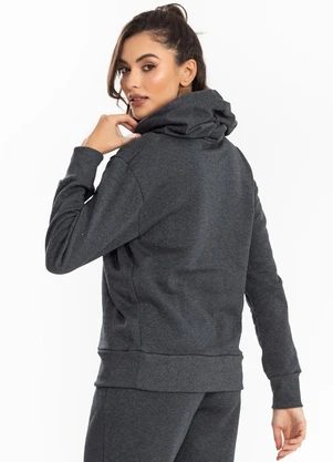 Meu Jeans - Blusa Oversized Kally Moletom Chumbo - MEU JEANS