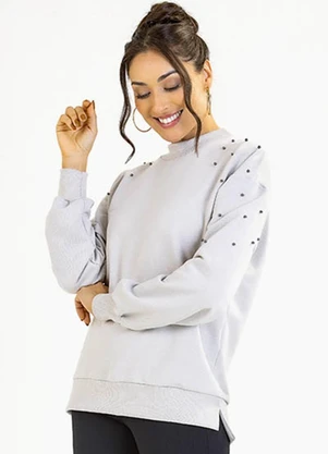 Soft Bonni - Blusão Adulto em Moletinho Branco - SOFT BONNI