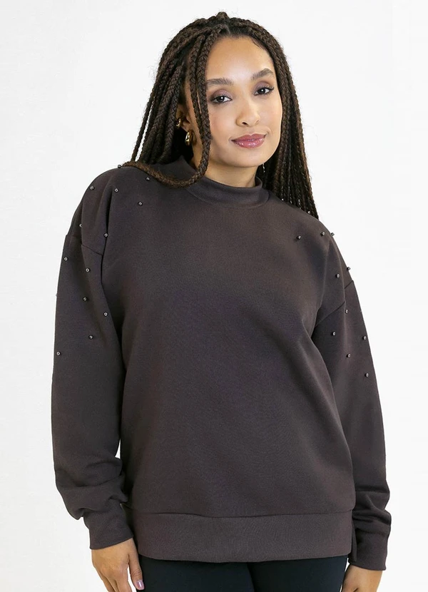 Soft Bonni - Blusão Adulto em Moletinho Marrom 1