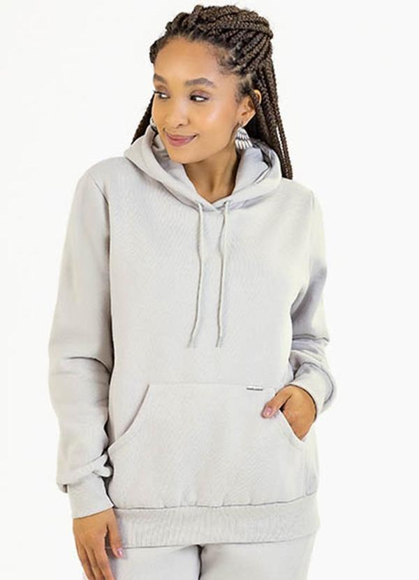 Soft Bonni - Blusão Adulto em Moletom Branco