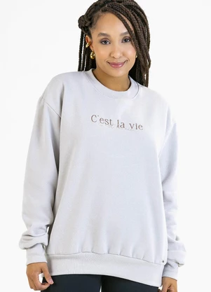 Soft Bonni - Blusão Adulto em Moletom Branco - SOFT BONNI