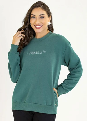 Soft Bonni - Blusão Adulto em Moletom Verde - SOFT BONNI