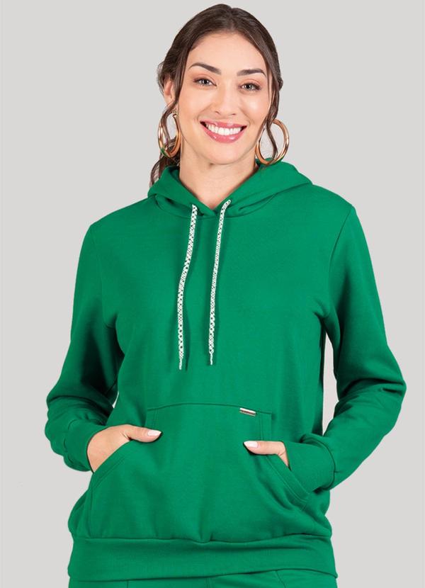 Soft Bonni - Blusão Adulto Feminino em Moletom Verde