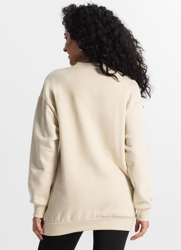 Rovitex - Blusão Alongado Feminino Bege 2