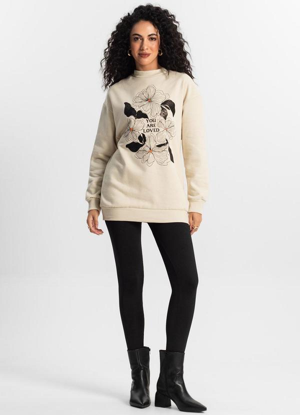 Rovitex - Blusão Alongado Feminino Bege 3