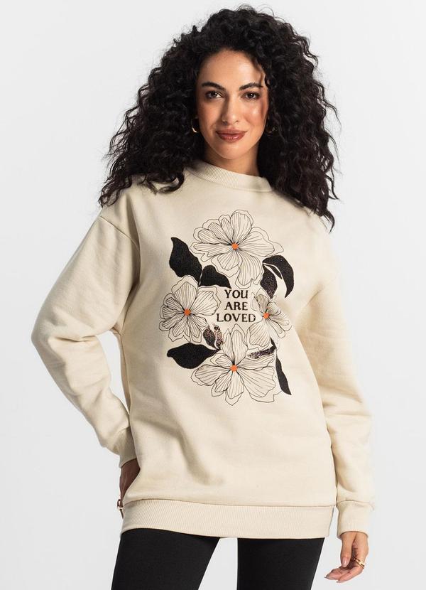 Rovitex - Blusão Alongado Feminino Bege 4