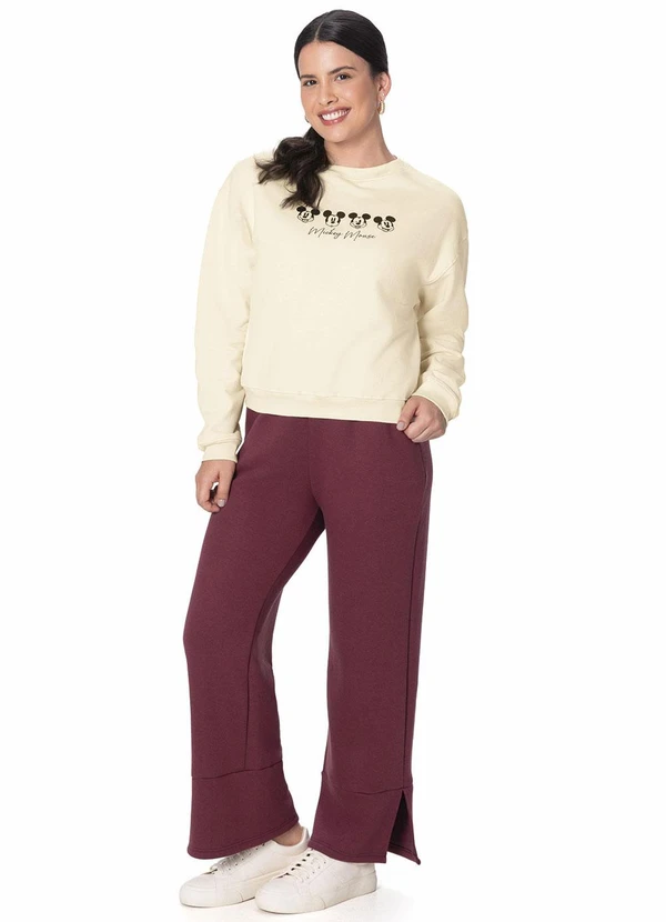 Malwee - Blusão Amplo Mickey Mouse® em Moletom Off White 2