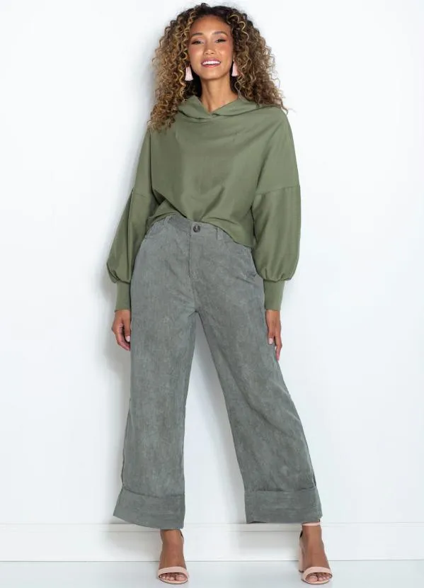 Dzarm - Blusão com Capuz de Moletom Verde 3