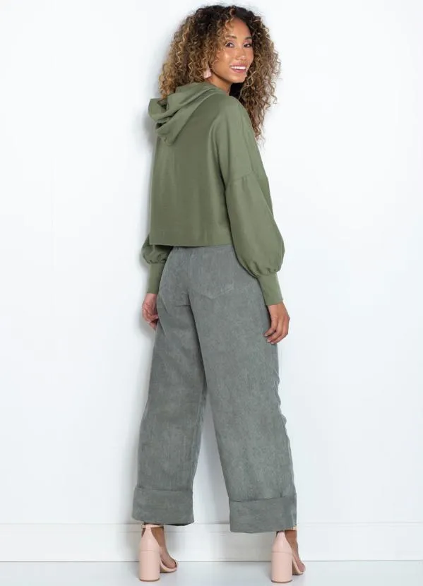 Dzarm - Blusão com Capuz de Moletom Verde 4