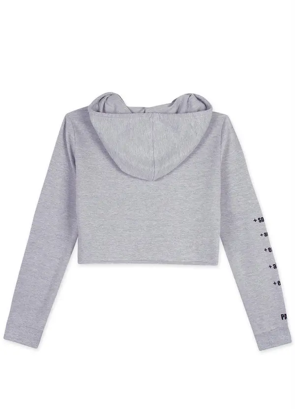 Pakalolo - Blusão com Capuz Moletom Feminino Cinza 4