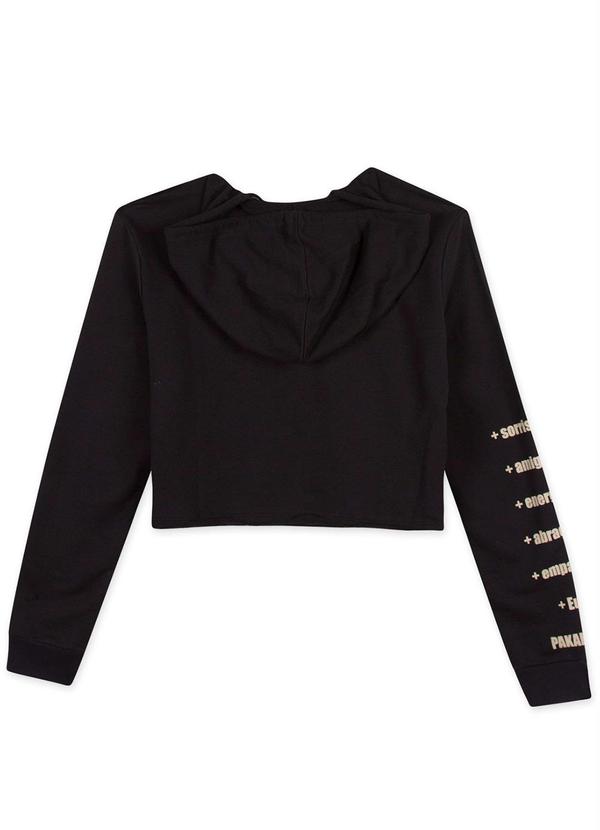 Pakalolo - Blusão com Capuz Moletom Feminino Preto 4