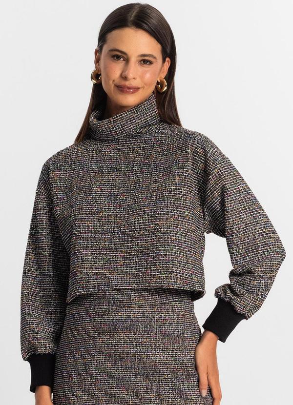Rovitex - Blusão Cropped Feminino Preto