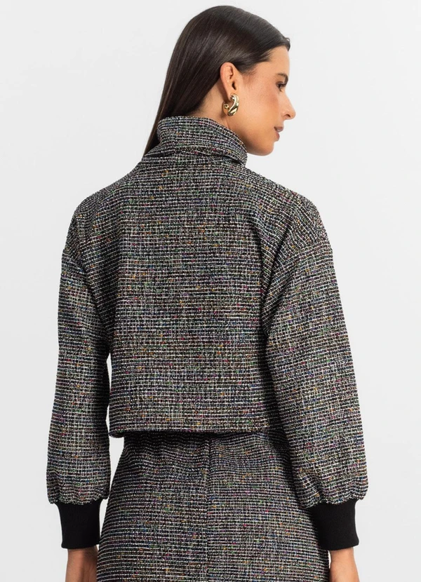 Rovitex - Blusão Cropped Feminino Preto 2