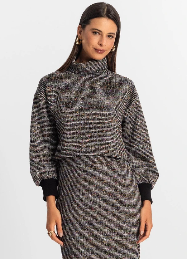 Rovitex - Blusão Cropped Feminino Preto 4