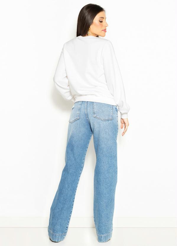 Colcci - Blusão de Moletom Bordado Branco 4