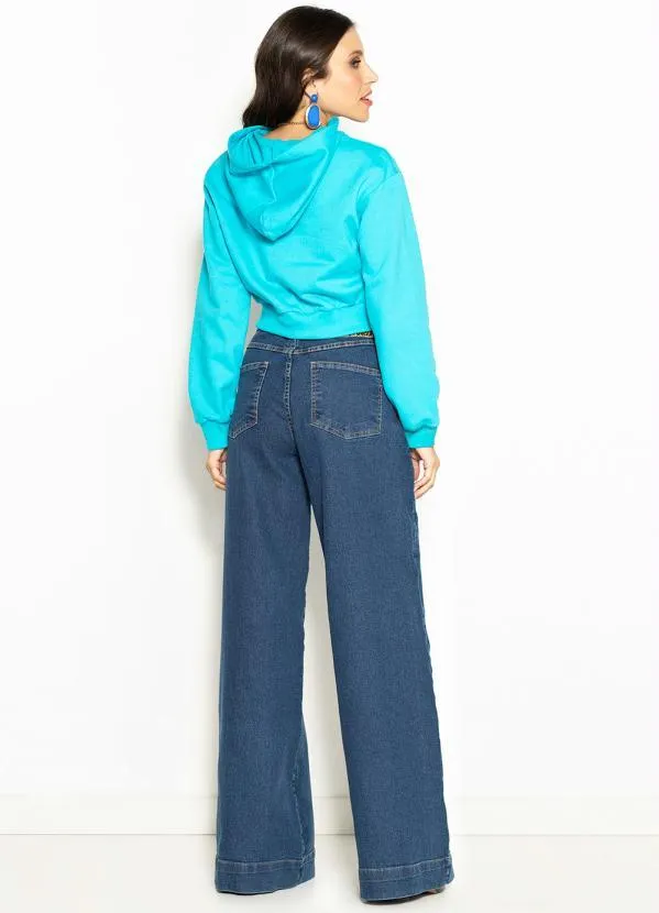 Colcci - Blusão de Moletom com Capuz Azul 4