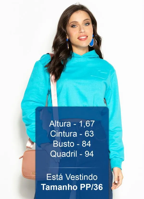 Colcci - Blusão de Moletom com Capuz Azul 5