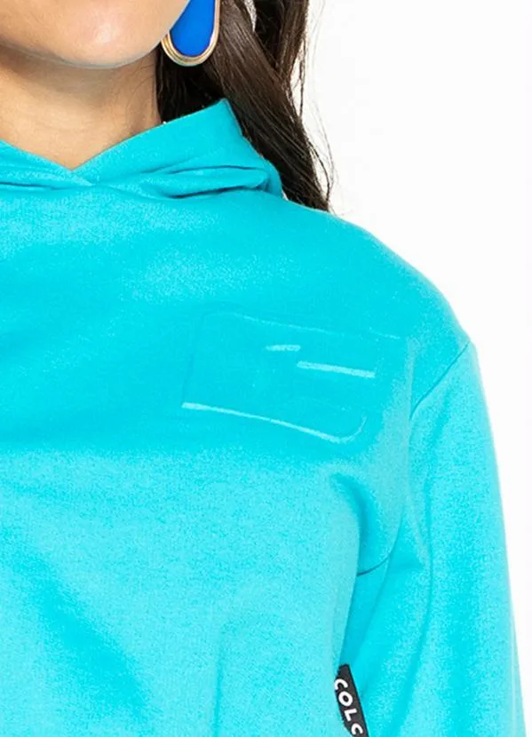 Colcci - Blusão de Moletom com Capuz Azul 6