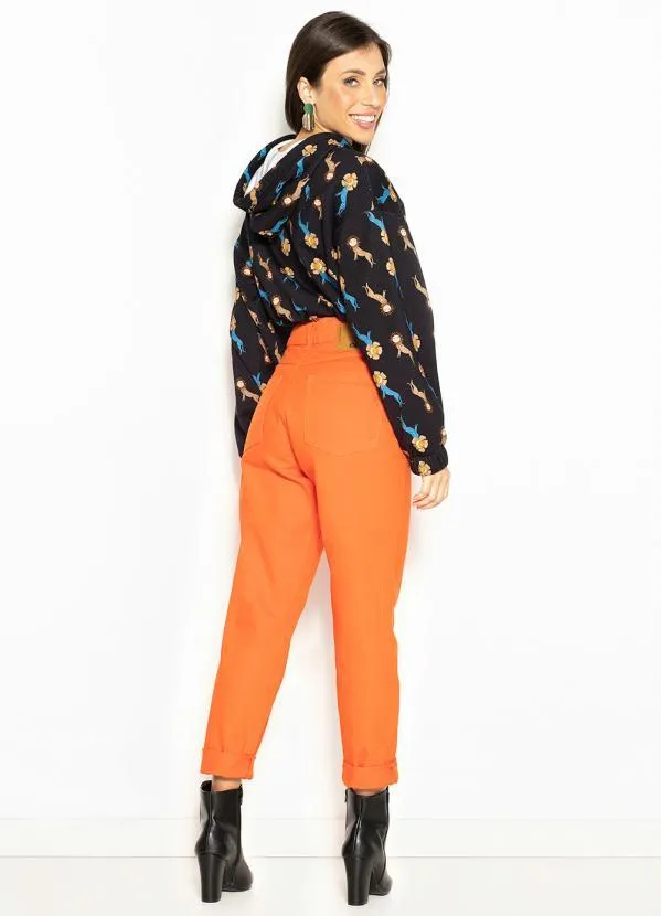 Colcci - Blusão de Moletom Estampado com Capuz Preto 4