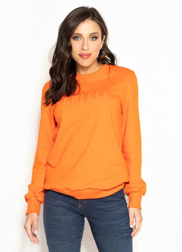 Colcci - Blusão de Moletom Laranja