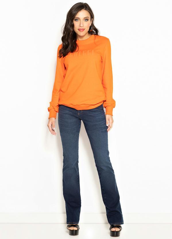 Colcci - Blusão de Moletom Laranja 3