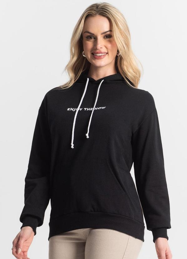 Rovitex - Blusão de Moletom Peluciado Rechsul Preto