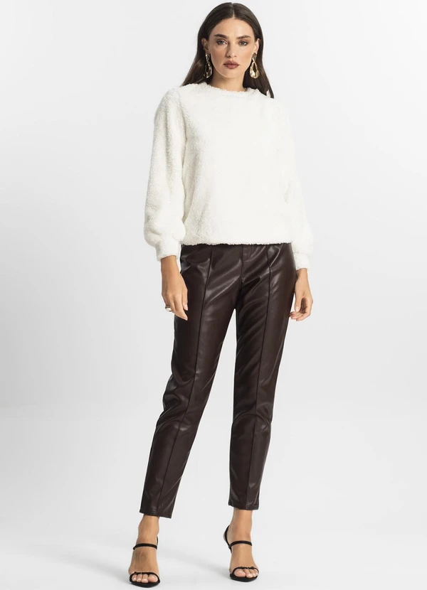 Endless - Blusão de Pelo Carneiro Feminino Bege 3