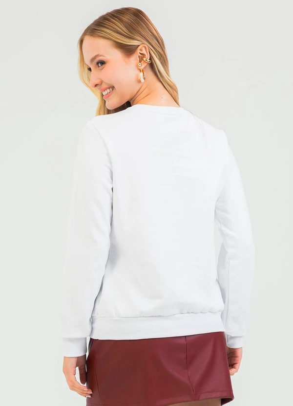 Cativa - Blusão em Moletom Branco 2