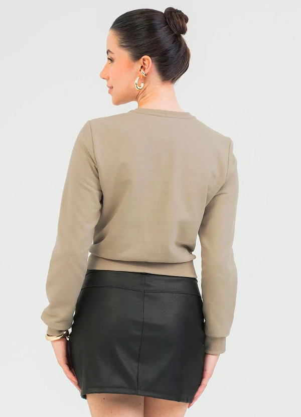 Cativa - Blusão em Moletom Marrom 2