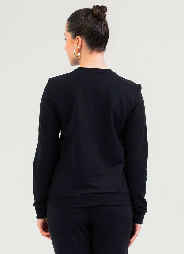 Cativa - Blusão em Moletom  Preto 2