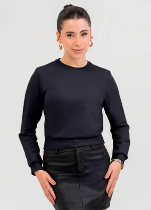 Cativa - Blusão em Moletom Preto - CATIVA