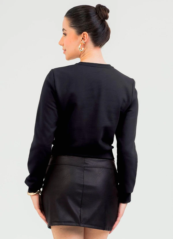 Cativa - Blusão em Moletom Preto 2