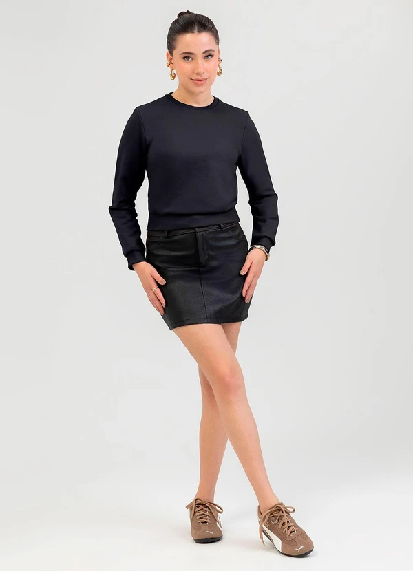 Cativa - Blusão em Moletom Preto 3